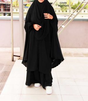 Niquab Khimar-Palazzo Set (black)