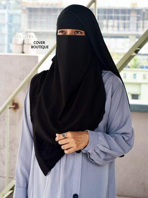 Side Buttoned Burqa (gray)